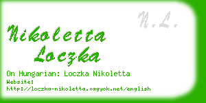 nikoletta loczka business card